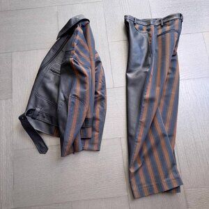 Stine Goya Hybrid Structured Pants - Midnight Stripes
